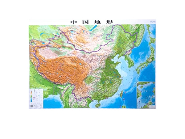 中国立体地形模型